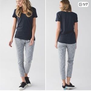 Lululemon Jet Crop Jogger Sweatpants Wee Are From Space Silver Spoon Spacedye
